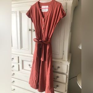 notPERFECTLINEN Sydney dress in Moroccan red size small